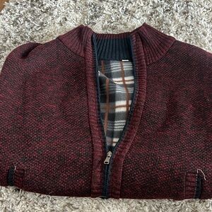 Zip up sweater in large